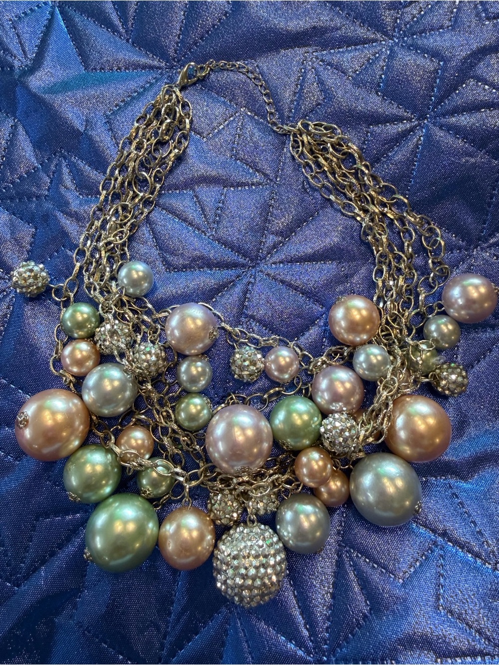 Park Lane Multi-Strand Pearl & Crystal Statement Necklace